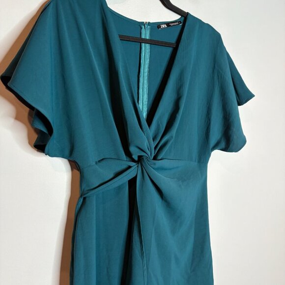 Zara teal layered jumpsuit - Picture 3 of 6